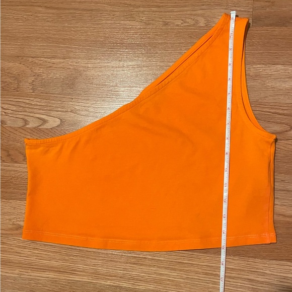 Noisy May Tall One Shoulder Crop Top | Orange | Size XL - Picture 7 of 10